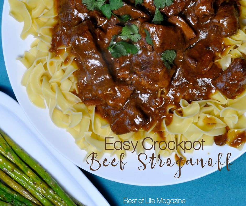 Enjoy this easy beef stroganoff crockpot recipe for a weeknight meal or with guests. The golden mushroom soup adds flavor and it has only SIX ingredients. How to Make Beef Stroganoff | What is Stroganoff | How to Make Beef Stroganoff in a Crockpot | Crockpot Recipes | Slow Cooker Recipes