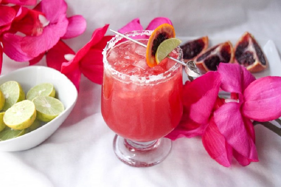Summer Margarita Recipes Close Up of a Glass of Blood Orange Margarita
