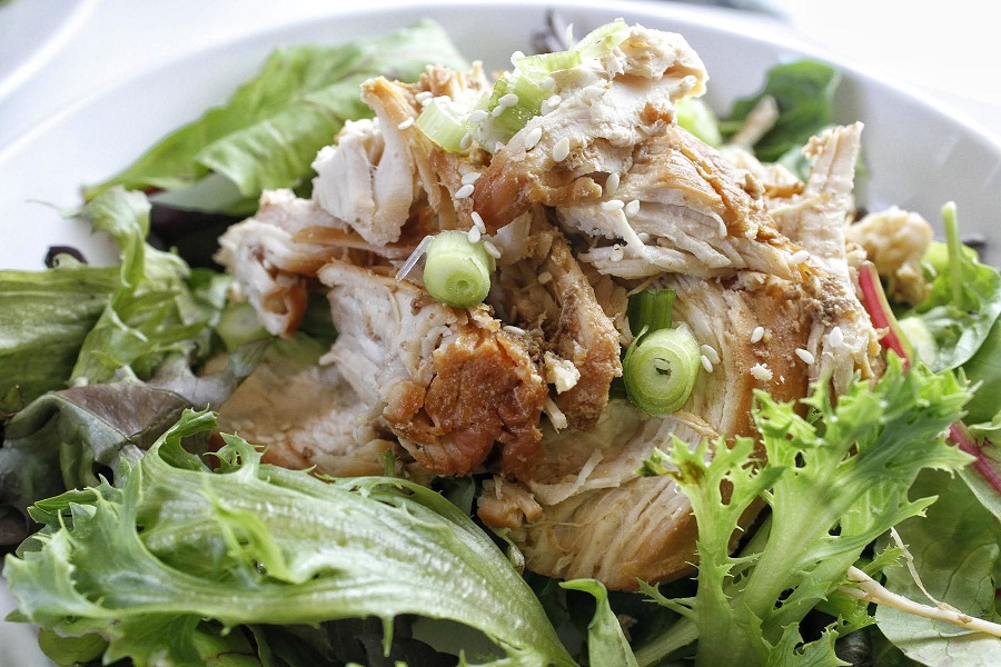 Low Carb Teriyaki Chicken Salad Recipe Finished Dish