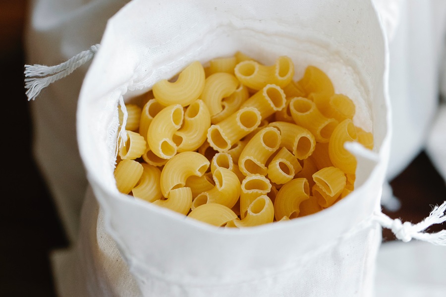 Kid-Friendly Macaroni and Cheese Recipes Close Up of a Sack of Macaroni Noodles