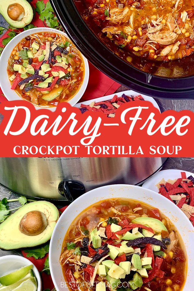 This delicious slow cooker chicken tortilla soup is not only an easy crockpot dinner recipe, but it is also an easy crockpot lunch and snack recipe. Crockpot Soup Recipe | Mexican Soup Recipe | Tortilla Soup Slow Cooker | Slow Cooker Recipes | Slow Cooker Soup Recipes #crockpot #soup