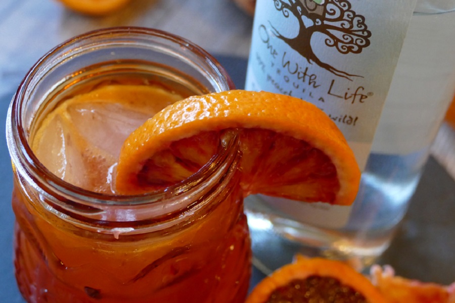 Margarita Recipes Without Triple Sec Close Up of a Blood Orange Margarita
