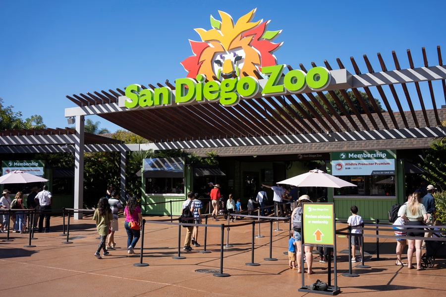 View of the Entrance Sign at the San Diego Zoo