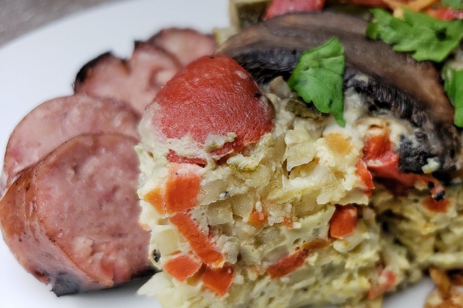 Crockpot Breakfast Casserole Recipes Close Up of an Overnight Breakfast Casserole