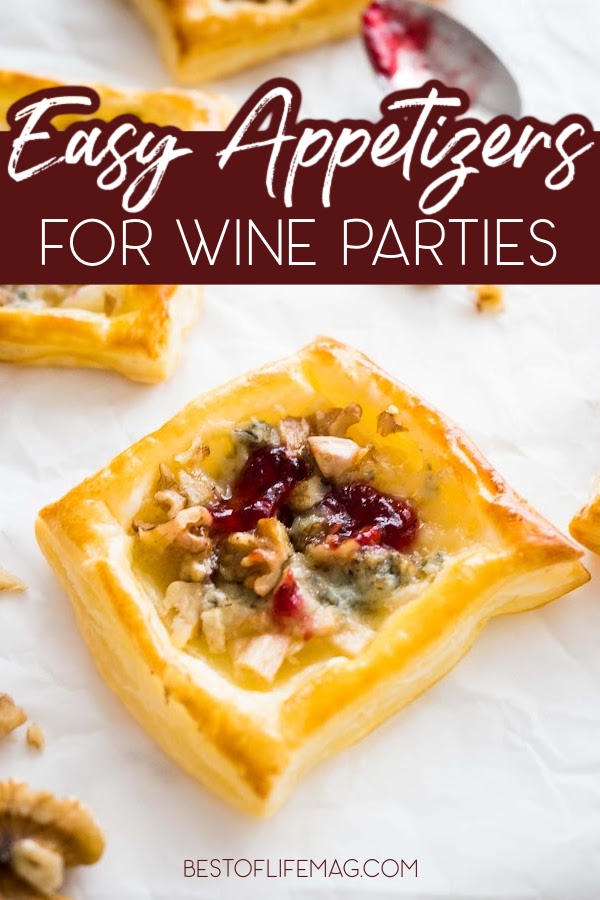 Use your knowledge of wine pairings to come up with some of the best easy appetizers for wine during your next party. Crowd Pleasing Appetizers | Food and Wine Pairings | Appetizers for White Wine | Appetizers for Red Wine | Party Recipes | Snack Recipes for Parties | Wine Party Food