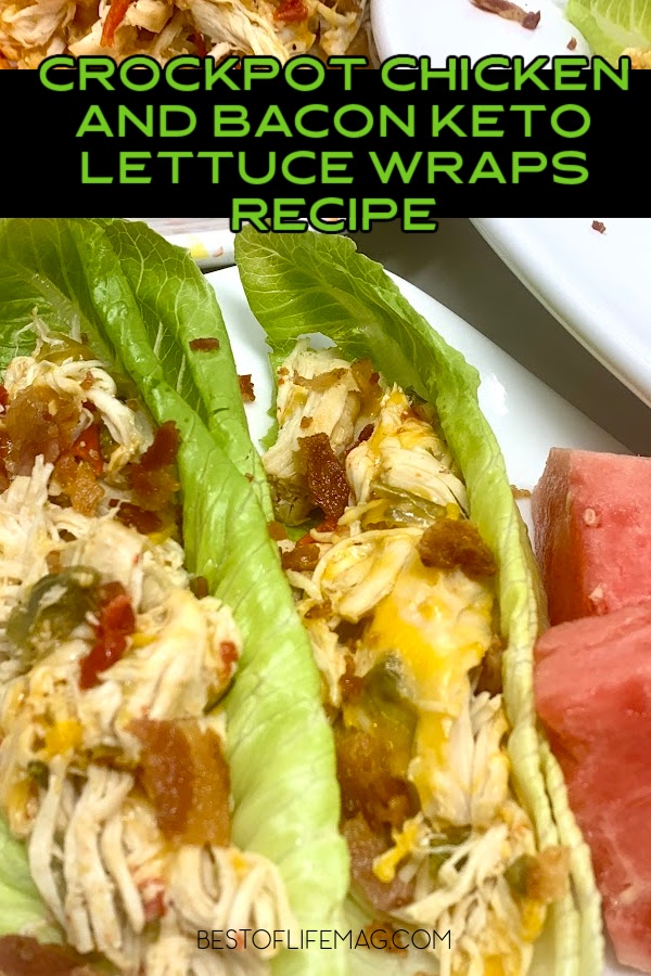 This crockpot chicken and bacon keto lettuce wraps recipe is an easy healthy dinner recipe with an easy way to serve for those not on a keto or low carb diet. Low Carb Chicken Recipes | Keto Chicken Recipes Crockpot | Slow Cooker Low Carb Recipes | Crockpot Low Carb Recipes | Low Carb Chicken and Bacon Wraps | Keto Lettuce Wrap Recipes | Low Carb Dinner Recipes | Weight Loss Crockpot Recipes | Low Carb Lunch Recipes | Crockpot Shredded Chicken | Keto Shredded Chicken Recipe